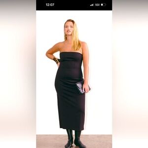 Everlane Black Strapless Bodycon Dress